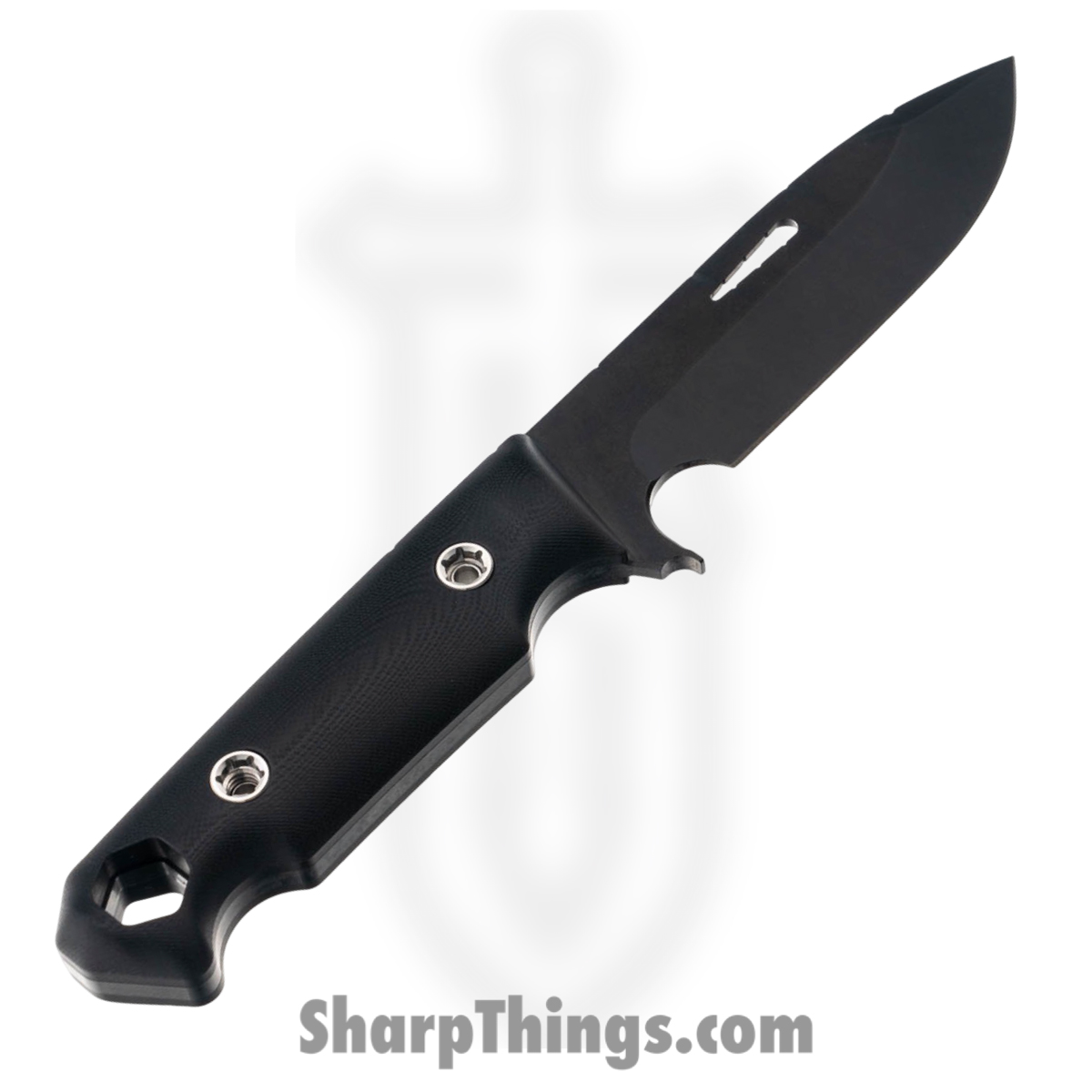 1881 Knife Works - MMS031 - STA Sniper - Fixed Blade Knife - 1095 HC Coated Clip Point - G10 - Black - Image 2