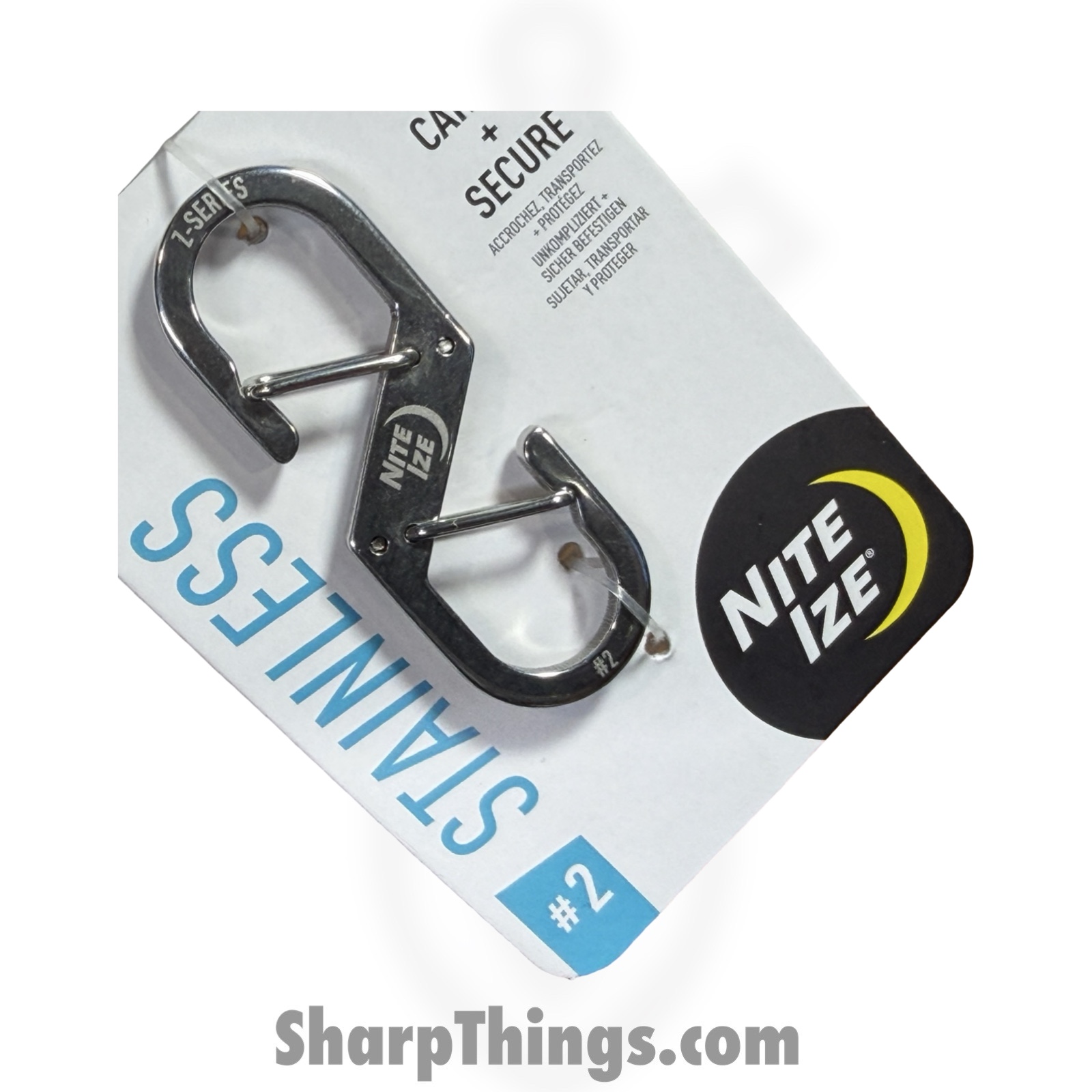 Nite Ize - N05349 - Z-Series Dual Carabiner #2 - Stainless - Natural - Image 2