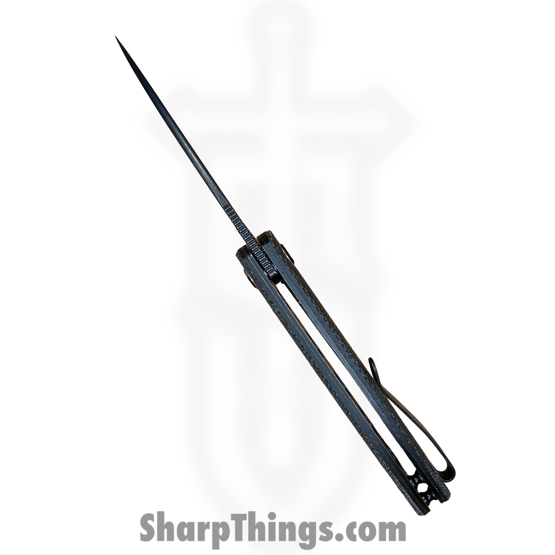 Vosteed - NSTH32NPMK - Nightshade TH Linerlock Black - Folding Knife - Nitro-V Blackwash Shilin Cutter - Micarta - Black - Image 4