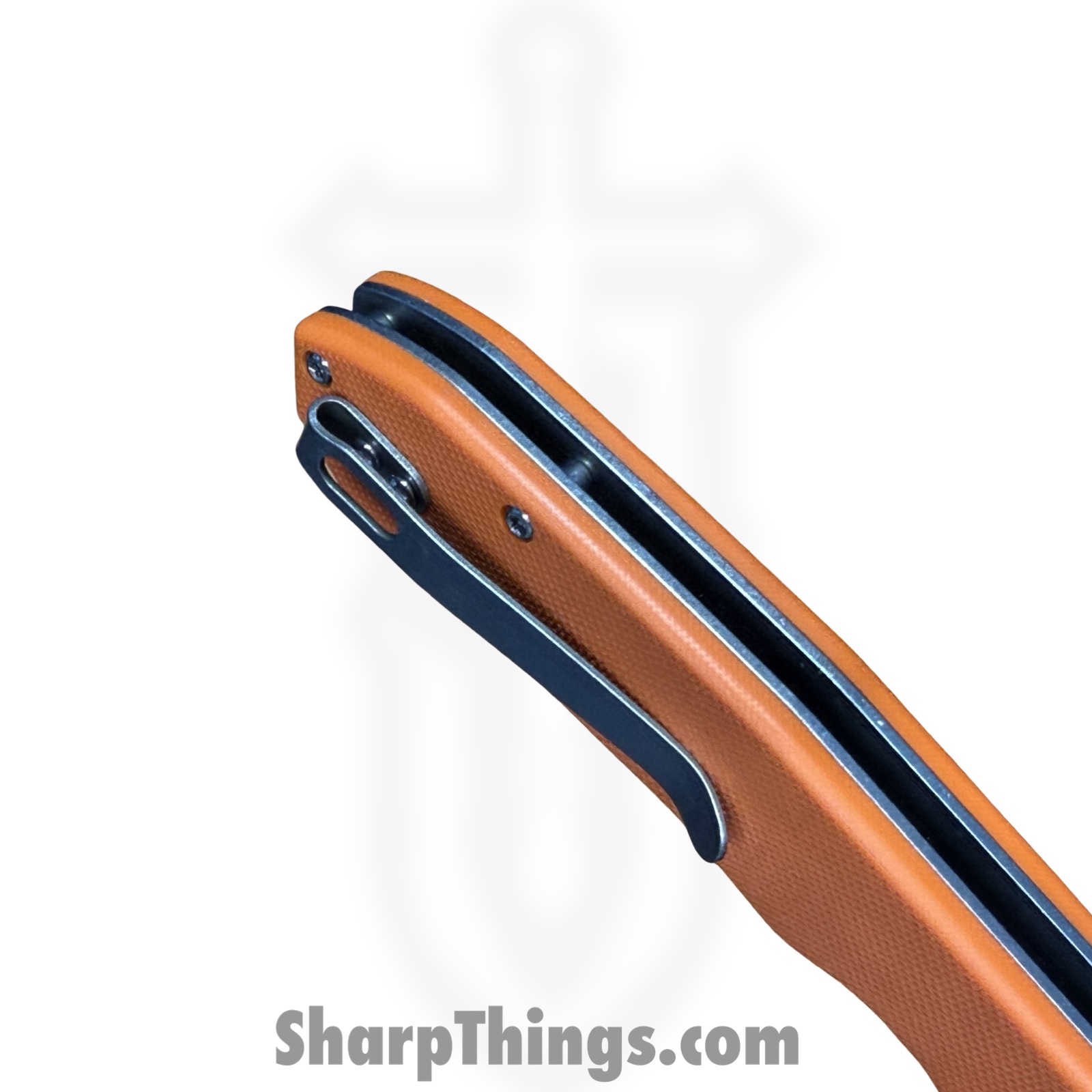 Buckshot Knives - PBB26OR - Model 26 - Folding Knife - D2 Stonewash Wharncliffe - G10 - Orange - Image 6