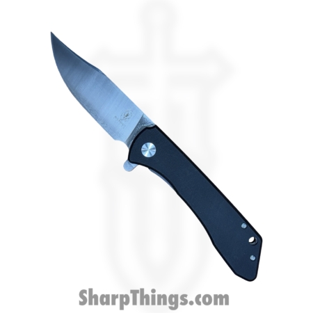 Buckshot Knives – PBB28BK – Model 28 – Folding Knife – D2 Satin Clip Point – G10 – Black