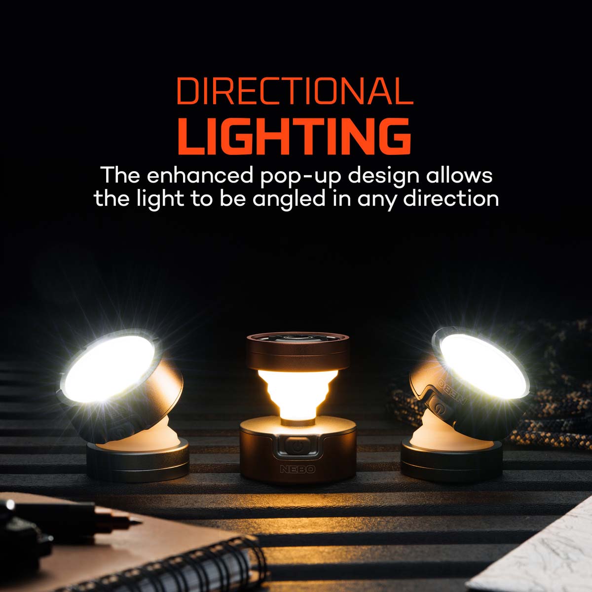 Nebo - NEB-LTN-0013 - Poppy Puck - Aluminum - Light Gray - Image 9