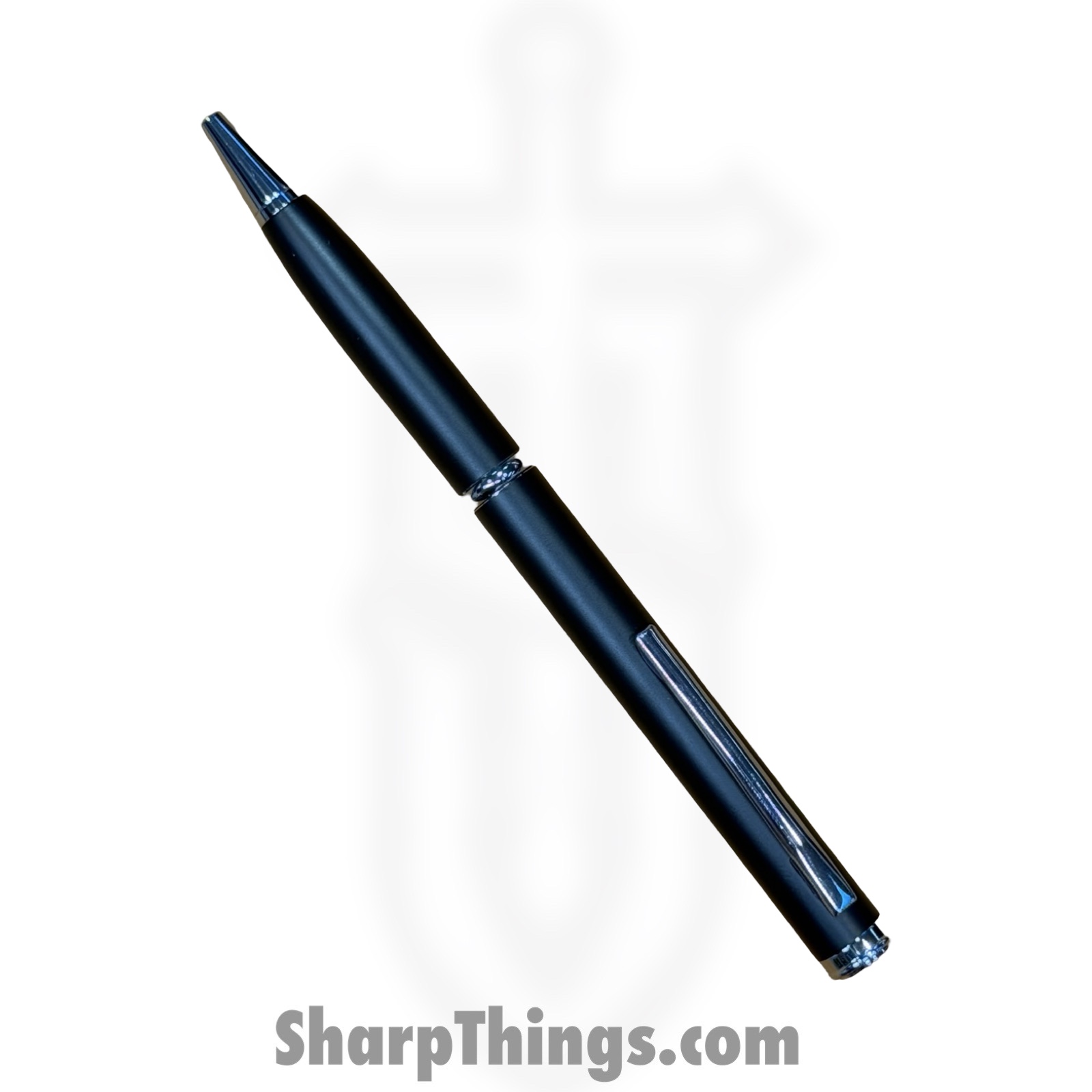 Rough Rider - RR613 - Ink Pen Knife Black - Fixed Blade Knife - Stainless Satin Spear Point - Metal - Black