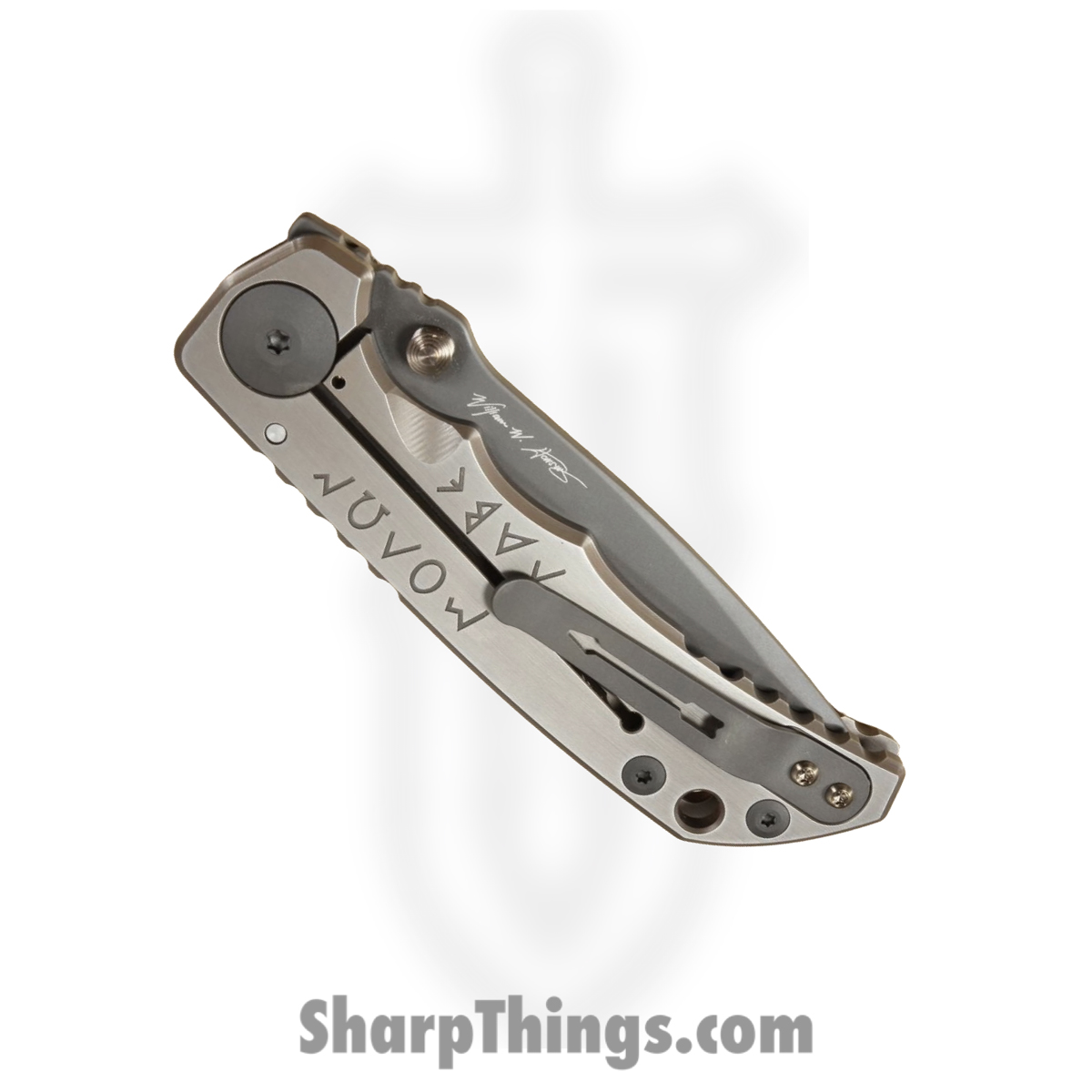 Spartan Blades - SF5SBAT - Harsey Custom - Folding Knife - CPM MagnaCut Coated Drop Point - "Battle of Thermopylae" Titanium - Spartan Battle - Image 2