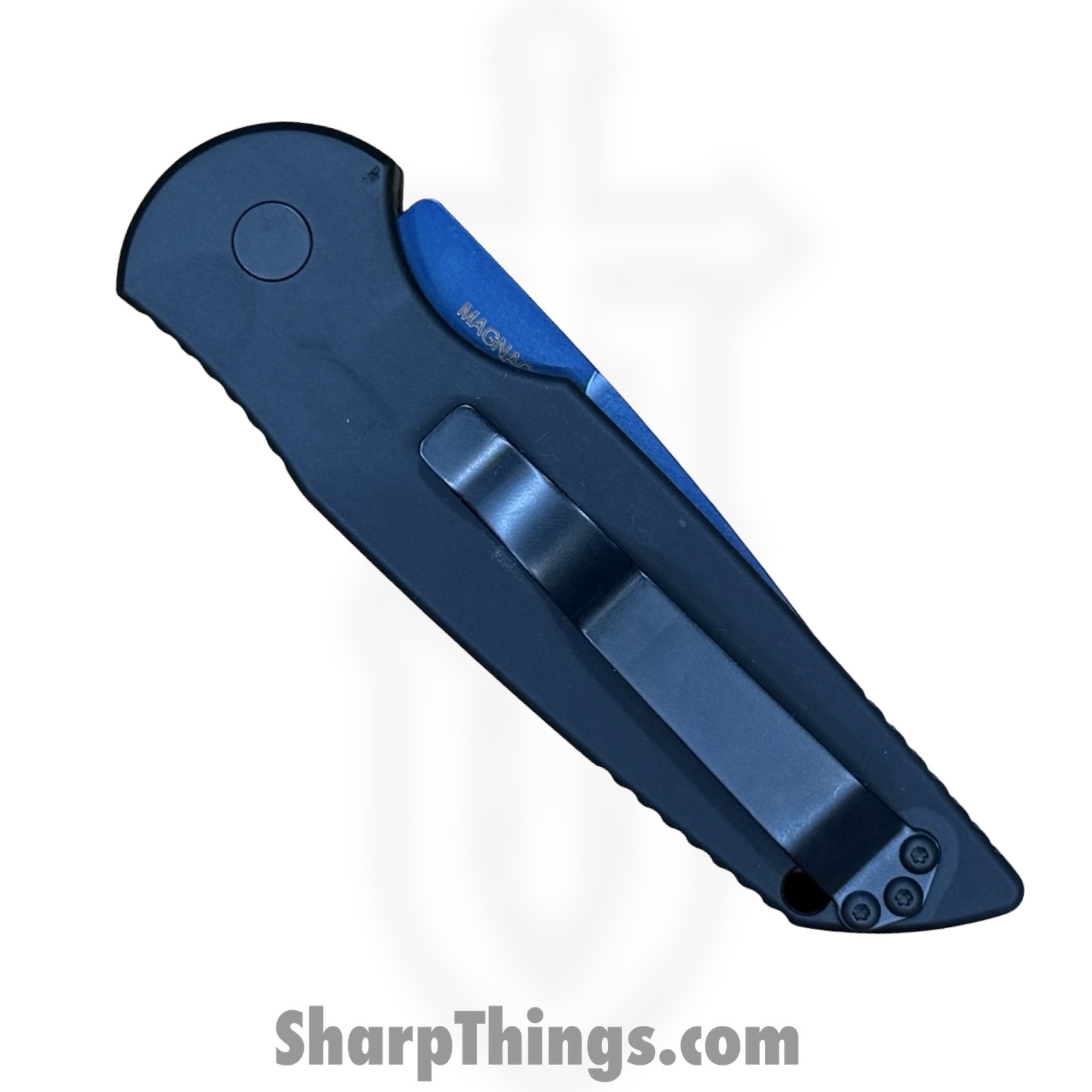 ProTech - TR-3 SB MC - Tactical Response 3 - Automatic Knife - CPM MagnaCut Saphire Blue Clip Point - Aluminum - Black - Image 4