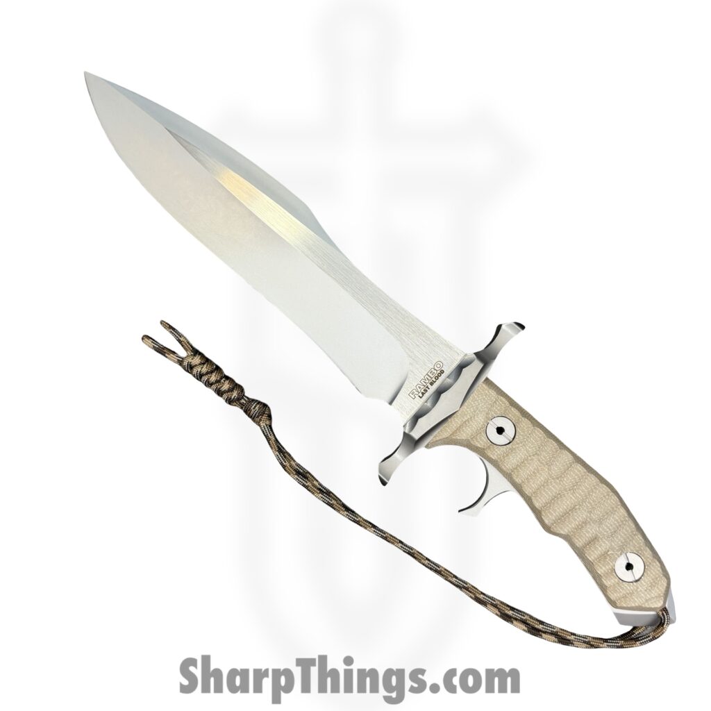 United Cutlery – UC3461 – Rambo Last Blood Heartstopper – Fixed Blade Knife – 7Cr17MoV Two Tone Bowie – Linen Micarta – Tan