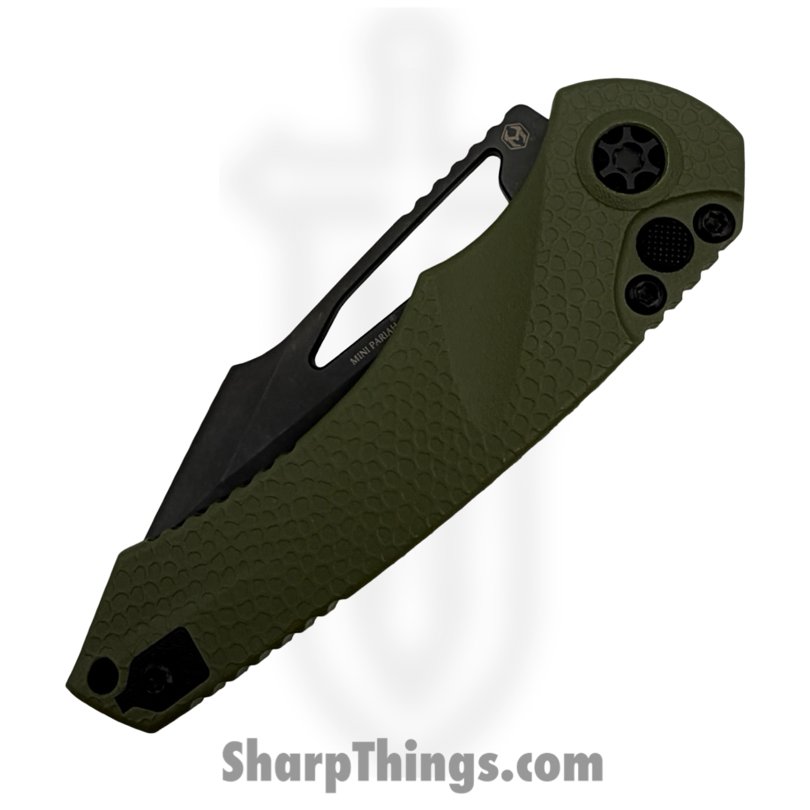 Heretic Knives - H053-6A-GRN - Mini Pariah Manual - Folding Knife - CPM MagnaCut DLC Tanto - Polymer - OD Green - Image 3