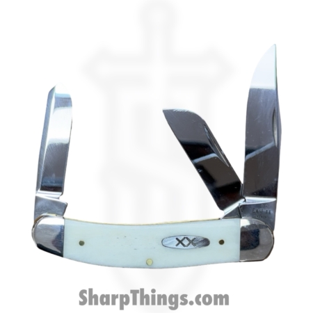 Case Cutlery – 13318 – Sowbelly – Folding Knife – Stainless Satin Multi – Bone – White