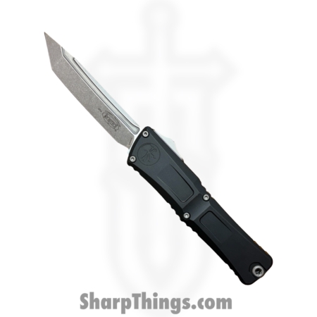 Microtech – 1144-10 – Combat Troodon Gen III – OTF Auto – M390MK Stonewash T/E – 6061-T6 Aluminum – Black