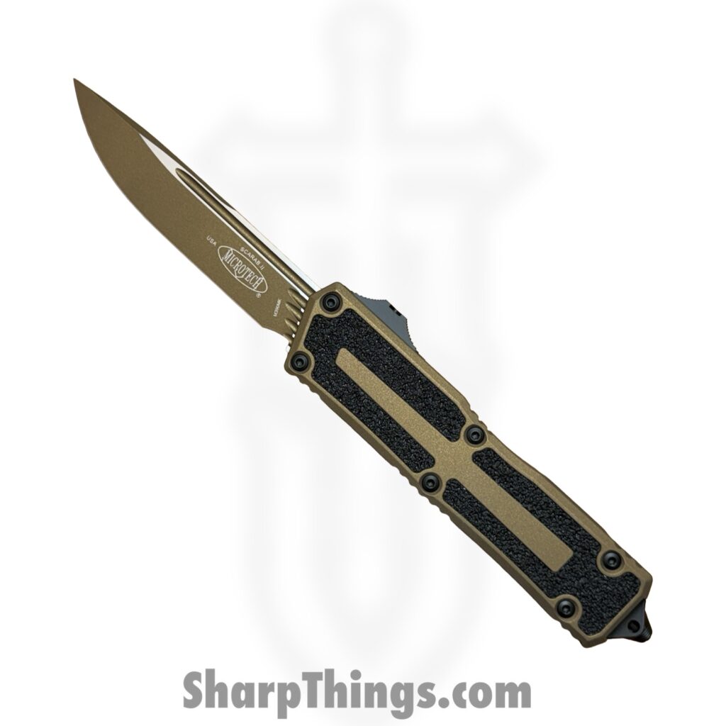 Microtech – 1278-1UB-C19Z4 – Scarab II Gen III – OTF Auto – M390MK Coated S/E – 6061-T6 Aluminum – Burnt Bronze
