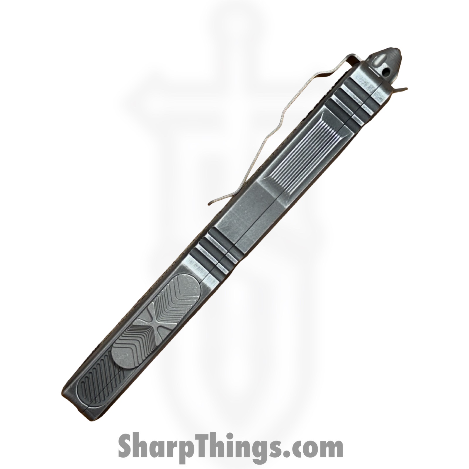 Microtech - 1278-10APWME - Scarab II Gen III - OTF Auto - M390MK Apocalyptic S/E - 6061-T6 Aluminum - Weathered Metal - Image 3