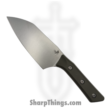 Microtech – 3200-10OD – 6″ Santoku Knife – Fixed Blade Knife – M390MK Stonewash Santoku – G-10 – OD Green
