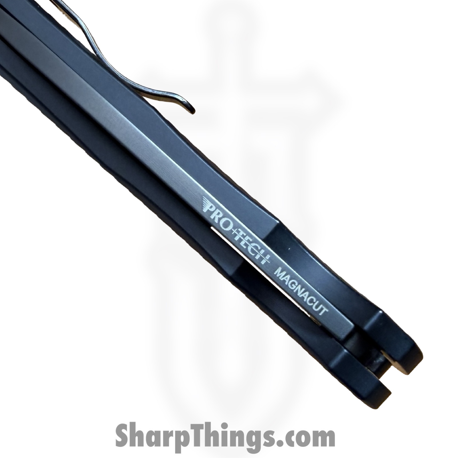 ProTech - 5336-LTD SG RGH - Malibu Flipper - Folding Knife - CPM MagnaCut Rose Gold Wharncliffe - Dragon Scale Aluminum - Smokey Grey - Image 3