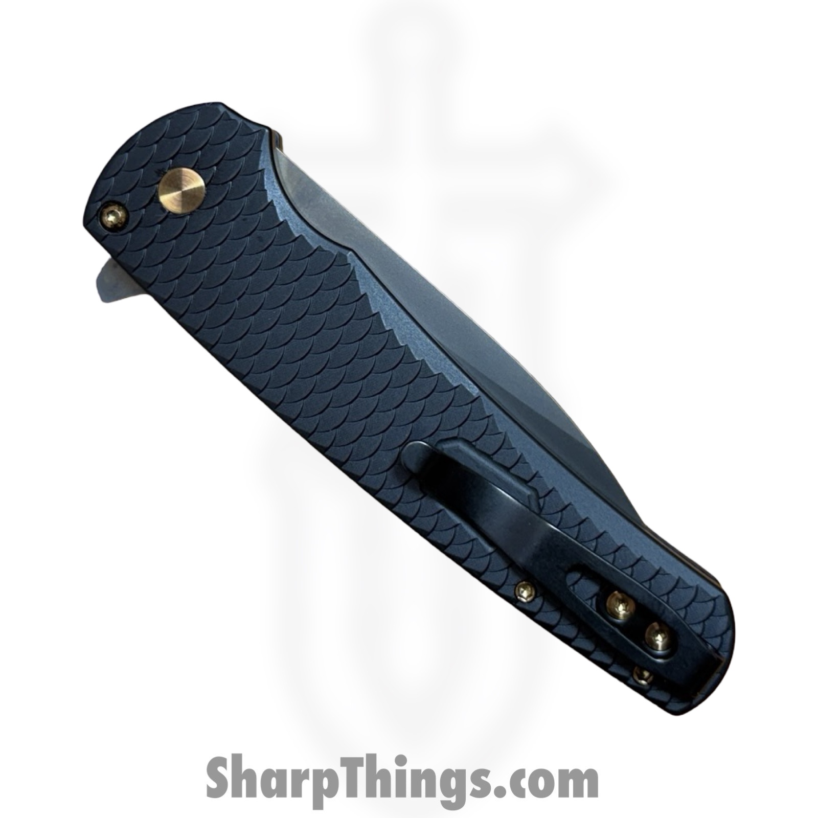 ProTech - 5336-LTD SG RGH - Malibu Flipper - Folding Knife - CPM MagnaCut Rose Gold Wharncliffe - Dragon Scale Aluminum - Smokey Grey - Image 6