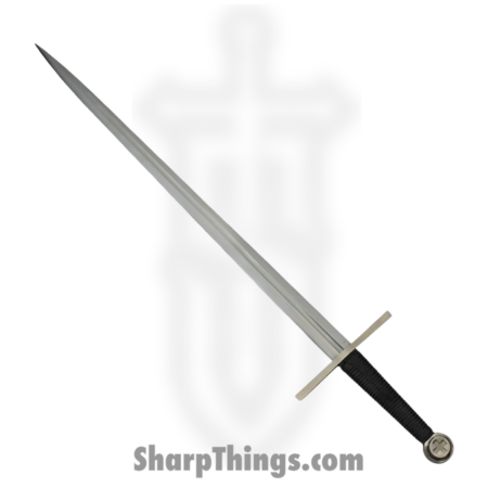 Rite Edge – BT2707 – Two Hand Broadsword – Fixed Blade Knife – 1065 HC Satin Double Edge – Polymer – Black