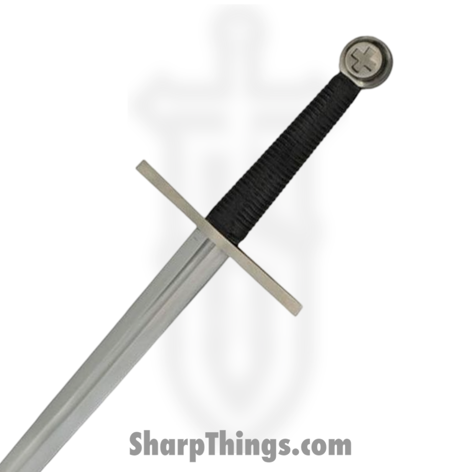 Rite Edge - BT2707 - Two Hand Broadsword - Fixed Blade Knife - 1065 HC Satin Double Edge - Polymer - Black - Image 2