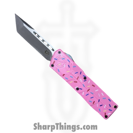 Atomic Knives – DT01SPD-TNSA – UltraLite ATOMIC – OTF Auto – D2 Satin Tanto – Aluminum – Pk Donut