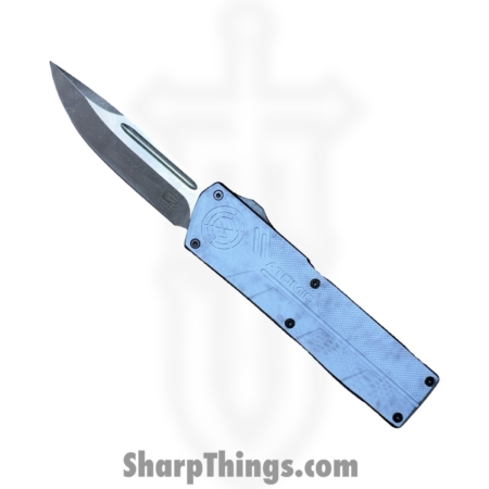 Atomic Knives – DT01SWC-DPSA – UltraLite ATOMIC – OTF Auto – D2 Satin Drop Point – Aluminum – White Camo
