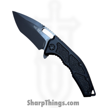Heretic Knives – H010-6A-T – Medusa Manual – Folding Knife – CPM MagnaCut DLC Recurve – Aluminum – Black