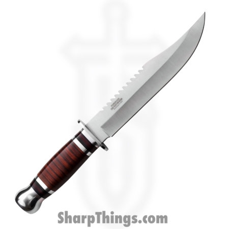 VOC – HK-782S – Survivor Fixed Blade Knife – Fixed Blade Knife – Stainless Steel Satin Clip Point – Leather – Black