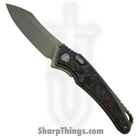 Hawk Knife Designs – HKD-TALON-PH – G&G Hawk Talon – Folding Knife – M390 Acid Wash Wharncliffe – FatCarbon – Purple