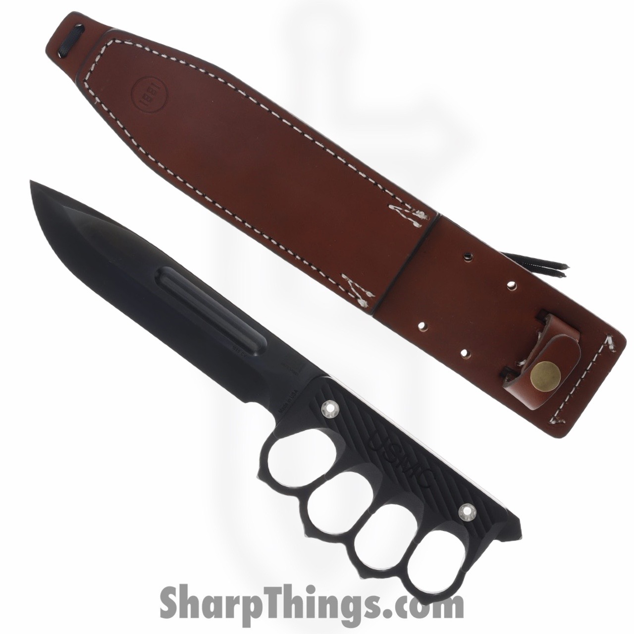 1881 Knife Works - MMS028 - US 2024 - Fixed Blade Knife - 1095 Cro-Van Coated Drop Point - G10 - Black
