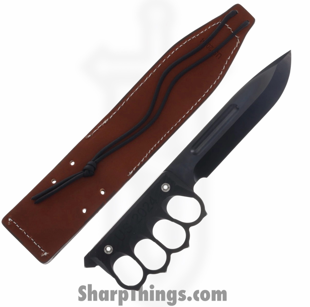 1881 Knife Works - MMS028 - US 2024 - Fixed Blade Knife - 1095 Cro-Van Coated Drop Point - G10 - Black - Image 2