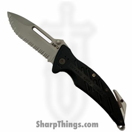 Ontario Knife Company – 08764 – XR-1 Extreme Rescue – Folding Knife – N690 Blasted Spear Point F/S – Zytel – Black