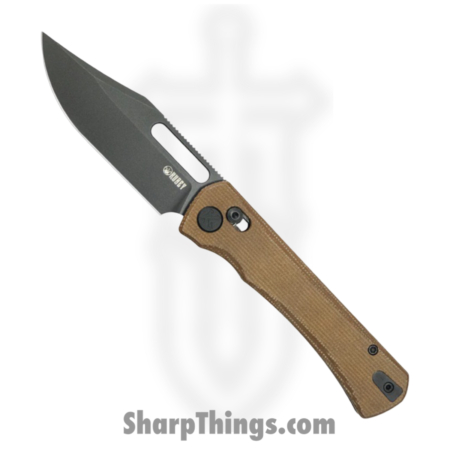 Kubey – KUB396E – TBO – Folding Knife – 14C28N Stonewash Clip Point – Micarta – Tan