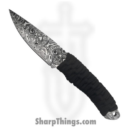 Takumitak – TKF101BK-CS – Nighthawk – Fixed Blade Knife – 3Cr13 SS Acid Etched Drop Point – Paracord Wrapped – Black