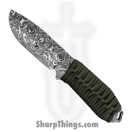 Takumitak – TKF103GN-CS – Takumi – Fixed Blade Knife – 3Cr13 SS Acid Etched Drop Point – Paracord Wrapped – OD Green