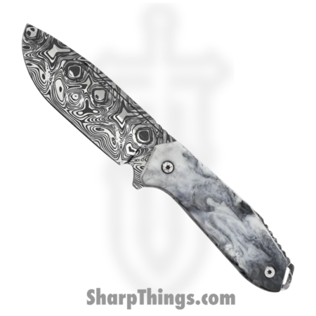 Takumitak – TKF502BK-CS – Takumi – Fixed Blade Knife – 3Cr13 SS Acid Etched Drop Point – Glow Resin – Black White