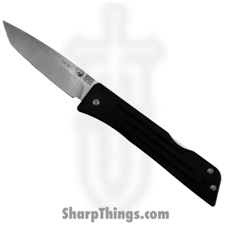 1881 Knife Works – MMS000 – Route66 – Folding Knife – S45VN Tumbled Tanto – G10 – Black