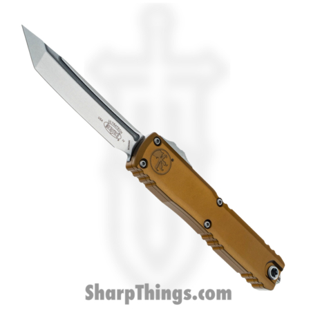 Microtech – 11234-10TA – Ultratech Gen IV – OTF Auto – M390MK Stonewash Tanto – Aluminum – Tan