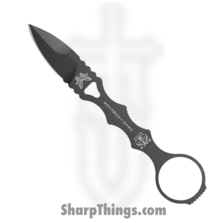 Benchmade – 177GY – Mini SOCP Dagger – Fixed Blade Knife – 440C SS Coated Spear Point – 440C SS – Grey