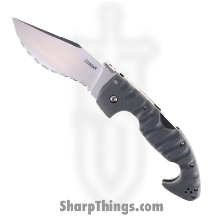Cold Steel – CS21SS – Spartan – Folding Knife – AUS-10A Stonewash Kukri Serrated – Griv-Ex – Gray