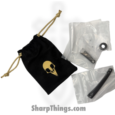 Sparrow Knife Co. – SKCSTRXHKDLC – Strix Hardware Set -DLC Titanium – Black