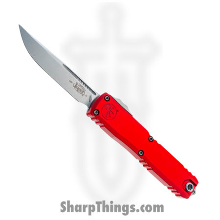 Microtech – 11214-10RD – Ultratech Gen IV – OTF Auto – M390MK Stonewash Drop Point – Aluminum – Red