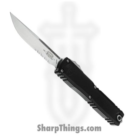 Microtech – 11214-11 – Ultratech Gen IV – OTF Auto – M390MK Stonewash Drop Point P/S – Aluminum – Black
