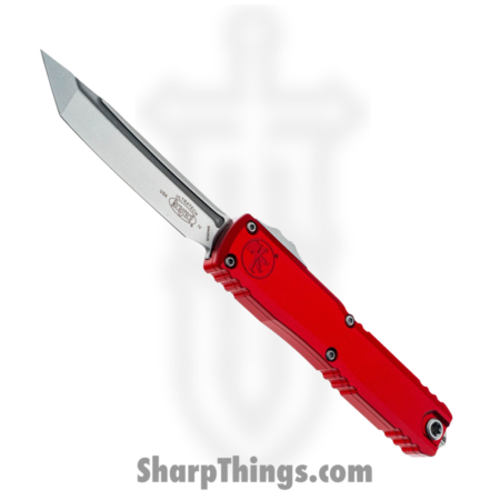 Microtech – 11234-10RD – Ultratech Gen IV – OTF Auto – M390MK Stonewash Tanto – Aluminum – Red