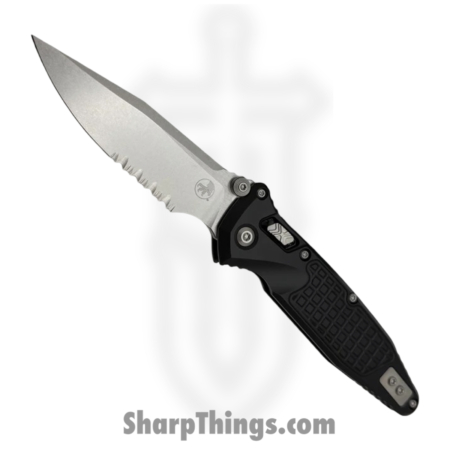 Microtech – 160RL-11FR – Socom – Folding Knife – M390MK Stonewash Clip Point P/S – Aluminum – Black