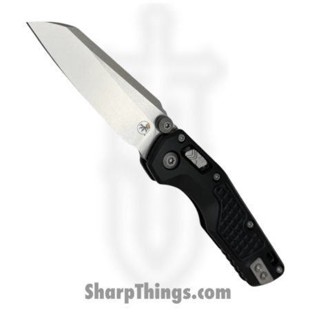 Microtech – 210M-10FR – MSI Mini – Folding Knife – M390MK Stonewash Sheepsfoot – Frag Aluminum – Black
