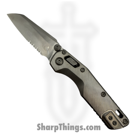 Microtech – 210M-11FLMS4 – MSI Mini Ram – Folding Knife – M390MK Stonewash Wharncliffe P/S – Titanium – Silver Purple