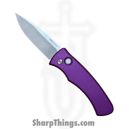 ProTech – BST26.Duke.1 – Duke 2 – Automatic Knife – CPM MagnaCut Satin Drop Point – 6061 Aluminum – Purple