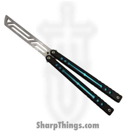 Squid Industries – NABGTE – Nautilus V2 – Balisong – 410 SS Satin Trainer – 7075-T6511 Aluminum – Black|Teal