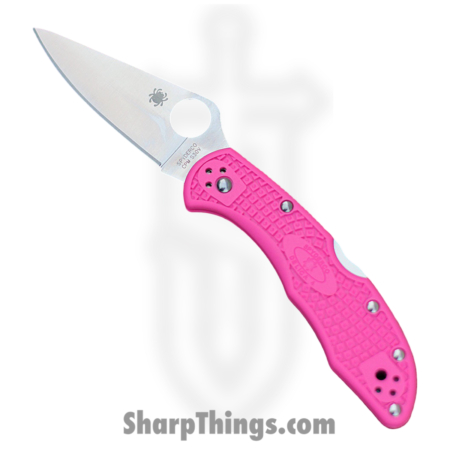 Spyderco – SC11FPPNS30V – Delica 4 Lightweight – Folding Knife – CPM S30V Satin Drop Point – FRN – Pink