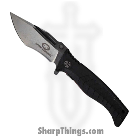 WithArmour – WA-039BK – Torpedo – Assisted Open Knife – 440C SS Stonewash Clip Point/Recurve – G10 – Black