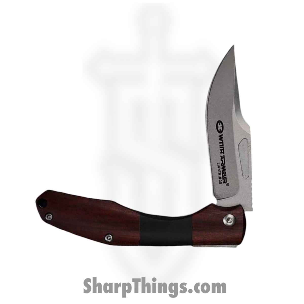 WithArmour - WA-097BW - Cliff - Folding Knife - D2 Stonewash Bowie - G10 Pakkawood - Brown Black - Image 3