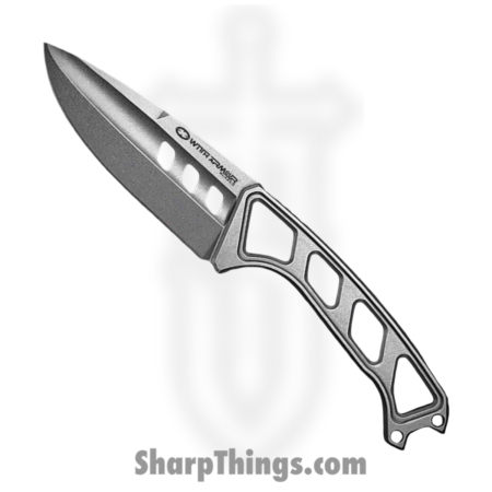 WithArmour – WA-105ST – Stout – Fixed Blade Knife – WASTEEL Stonewash Clip Point – WASTEEL – Silver