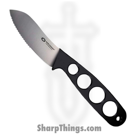 WithArmour – WA079-65BKS – NakedMuk – Fixed Blade Knife – AUS-8 Satin Nessmuk P/S – AUS-8 – Black Silver